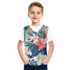 Tropical Flowers Kids  Basketball Tank Top by goljakoff