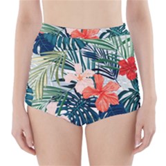 Tropical Flowers High-waisted Bikini Bottoms by goljakoff