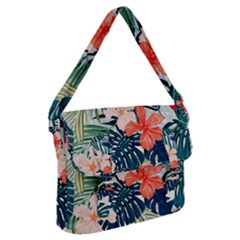 Tropical Flowers Buckle Messenger Bag by goljakoff