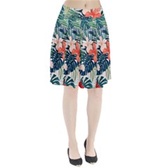 Tropical Flowers Pleated Skirt by goljakoff