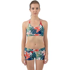 Tropical Flowers Back Web Gym Set by goljakoff