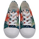 Tropical flowers Kids  Low Top Canvas Sneakers View1