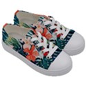 Tropical flowers Kids  Low Top Canvas Sneakers View3