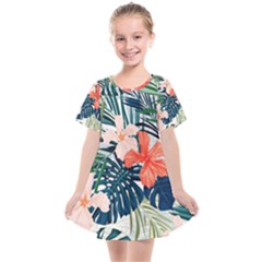 Tropical Flowers Kids  Smock Dress by goljakoff