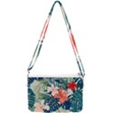 Tropical flowers Double Gusset Crossbody Bag View1