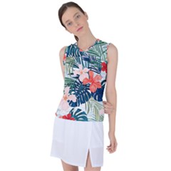 Tropical Flowers Women s Sleeveless Sports Top by goljakoff