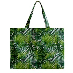 Green Leaves Zipper Mini Tote Bag by goljakoff