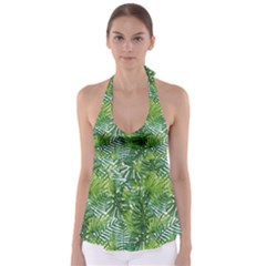 Green Leaves Babydoll Tankini Top by goljakoff