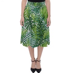 Green Leaves Classic Midi Skirt by goljakoff