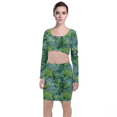 Green Leaves Top And Skirt Sets by goljakoff