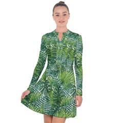 Green Leaves Long Sleeve Panel Dress by goljakoff