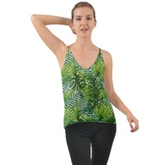 Green Leaves Chiffon Cami by goljakoff