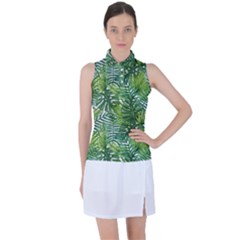 Green Leaves Women s Sleeveless Polo Tee by goljakoff