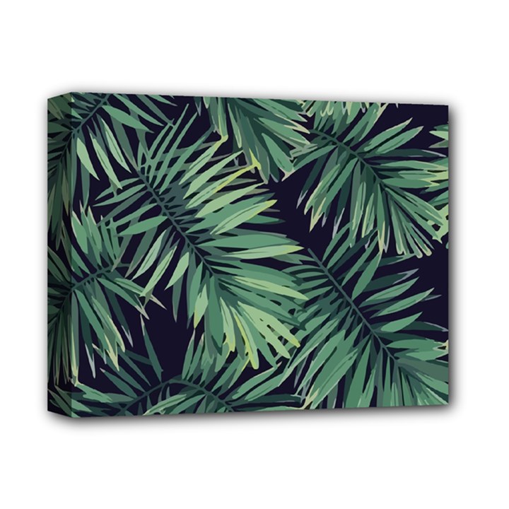 Green palm leaves Deluxe Canvas 14  x 11  (Stretched)