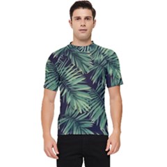 Green Palm Leaves Men s Short Sleeve Rash Guard by goljakoff