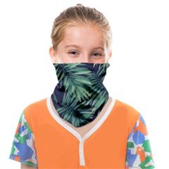 Green Palm Leaves Face Covering Bandana (kids)