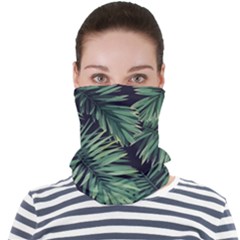 Green Palm Leaves Face Seamless Bandana (adult) by goljakoff