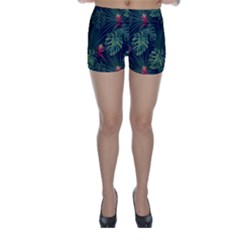 Tropical Flowers Skinny Shorts by goljakoff