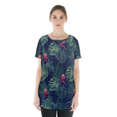 Tropical Flowers Skirt Hem Sports Top by goljakoff