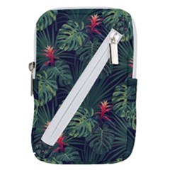 Tropical Flowers Belt Pouch Bag (small) by goljakoff