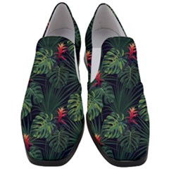 Tropical Flowers Women Slip On Heel Loafers by goljakoff