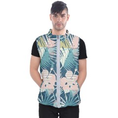 Abstract Flowers Men s Puffer Vest