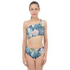 Abstract Flowers Spliced Up Two Piece Swimsuit by goljakoff