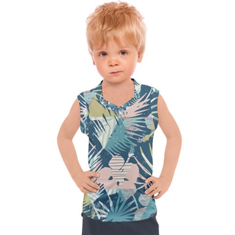 Abstract Flowers Kids  Sport Tank Top by goljakoff