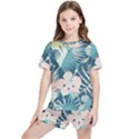 Abstract flowers Kids  Tee and Sports Shorts Set View1