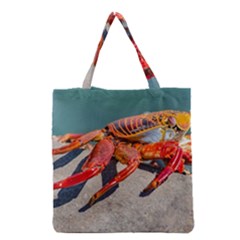 Colored Crab, Galapagos Island, Ecuador Grocery Tote Bag by dflcprintsclothing