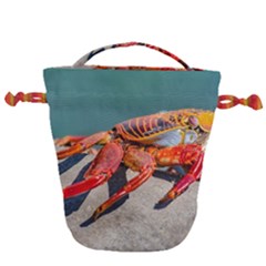 Colored Crab, Galapagos Island, Ecuador Drawstring Bucket Bag by dflcprintsclothing