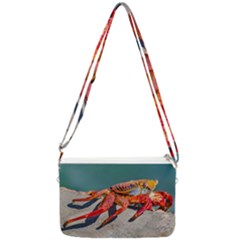 Colored Crab, Galapagos Island, Ecuador Double Gusset Crossbody Bag by dflcprintsclothing