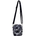 Tropical leafs pattern, black and white jungle theme Shoulder Strap Belt Bag View3