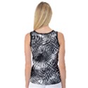 Tropical leafs pattern, black and white jungle theme Women s Basketball Tank Top View2