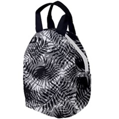 Tropical Leafs Pattern, Black And White Jungle Theme Travel Backpacks by Casemiro