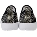 Tropical leafs pattern, black and white jungle theme Kids  Slip On Sneakers View4