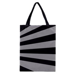 Striped Black And Grey Colors Pattern, Silver Geometric Lines Classic Tote Bag by Casemiro