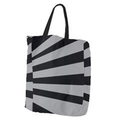 Striped Black And Grey Colors Pattern, Silver Geometric Lines Giant Grocery Tote by Casemiro