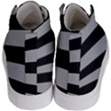 Striped black and grey colors pattern, silver geometric lines Kids  Hi-Top Skate Sneakers View4