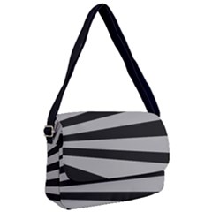 Striped Black And Grey Colors Pattern, Silver Geometric Lines Courier Bag by Casemiro