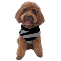 Striped Black And Grey Colors Pattern, Silver Geometric Lines Dog Sweater by Casemiro