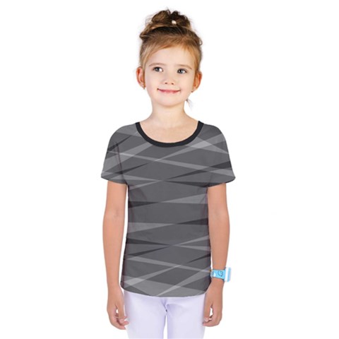 Abstract Geometric Pattern, Silver, Grey And Black Colors Kids  One Piece Tee by Casemiro