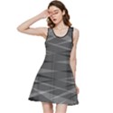 Abstract geometric pattern, silver, grey and black colors Inside Out Racerback Dress View3