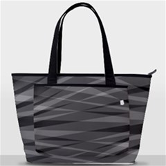 Abstract Geometric Pattern, Silver, Grey And Black Colors Back Pocket Shoulder Bag  by Casemiro