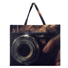 Creative Undercover Selfie Zipper Large Tote Bag