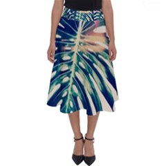 Monstera Leaf Perfect Length Midi Skirt by goljakoff