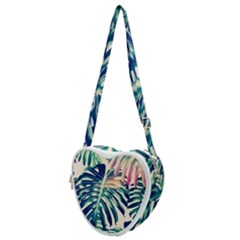 Monstera Leaf Heart Shoulder Bag by goljakoff