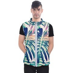 Monstera Leaf Men s Puffer Vest