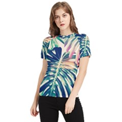 Monstera Leaf Women s Short Sleeve Rash Guard