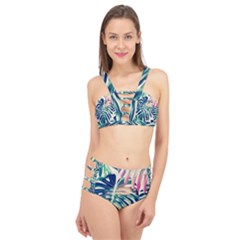 Monstera Leaf Cage Up Bikini Set by goljakoff